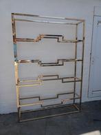 BELGO CHROM VITRINE KAST ETAGERE MUURREK  GOUD VINTAGE MCM, Antiek en Kunst, Ophalen