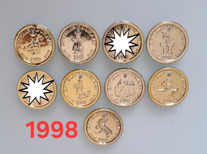 Efteling dukaten 1998, Verzamelen, Efteling, Zo goed als nieuw, Overige typen, Ophalen of Verzenden