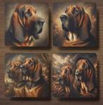 Bloedhond Barok onderzetters met houder, Ophalen of Verzenden, Nieuw, Glas of Kopje