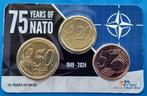 75 jaar NAVO in coincard, Postzegels en Munten, Munten | Nederland, Verzenden, Euro's, Setje