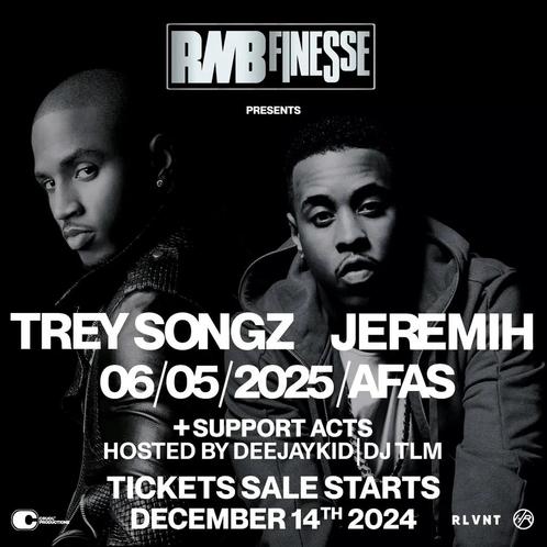 2 tickets Trey Songz Jeremih AFAS Live Amsterdam 6 mei, Tickets en Kaartjes, Concerten | R&B en Hiphop, Twee personen, Mei