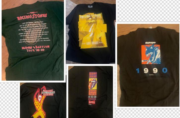Heel veel verschillende (Tour) shirts Rolling Stones, Verzamelen, Muziek, Artiesten en Beroemdheden, Zo goed als nieuw, Kleding