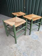 3 Vintage Groene Krukjes Jaren 70, Ophalen of Verzenden, Gebruikt, Hout