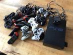 PlayStation 2 met BuZz controllers en 26 spellen, Gebruikt, Met 3 controllers of meer, Zwart, Ophalen