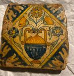 Oud hollandse tegel uit de 17e eeuw, Ophalen of Verzenden, Zo goed als nieuw, Zwart