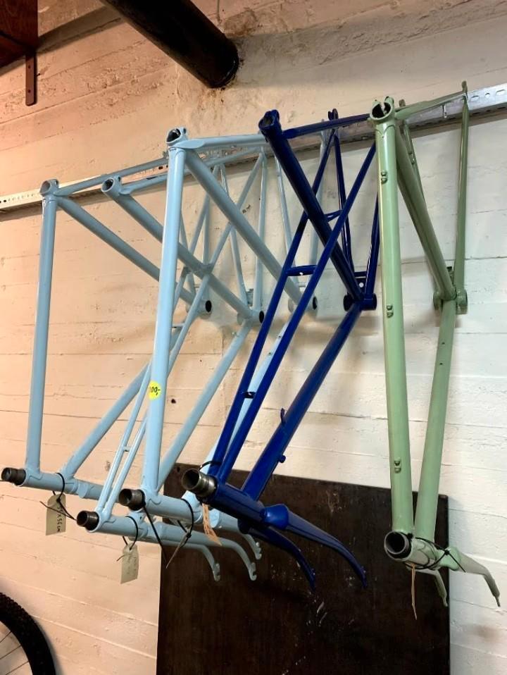 3x stalen vintage frameset - nieuw gepoedercoat!, Fietsen en Brommers, Fietsonderdelen, Nieuw, Racefiets, Frame, Ophalen