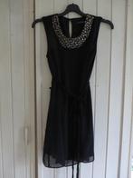 Zwart chiffon feest jurk jurkje steentjes maat 36 S Zara H&M, Kleding | Dames, Nieuw, Ophalen of Verzenden, Maat 36 (S), Zwart