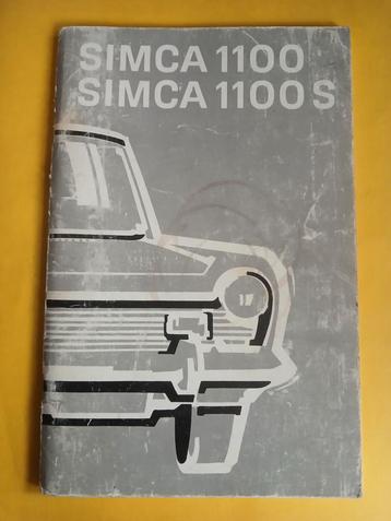✅️ Simca 1100 & Simca 1100 S origineel instructieboekje  beschikbaar voor biedingen
