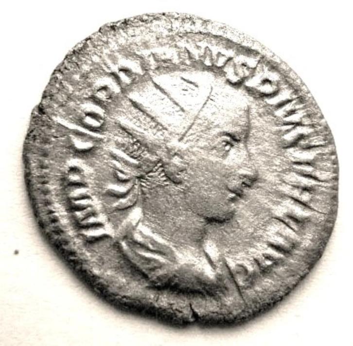 Zilveren romeinse munt van GordianusIII, Postzegels en Munten, Munten | Europa | Niet-Euromunten, Losse munt, Italië, Ophalen of Verzenden