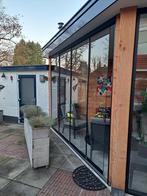 Glazen schuifwand 270x350 cm, zwart aluminium, 225 cm of meer, Ophalen of Verzenden, Inclusief glas, Nieuw