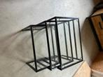 Industriele bijzet tafeltjes, Ophalen, Minder dan 45 cm, Metaal of Aluminium, 55 tot 75 cm