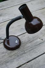 Vintage bruine bureaulamp, Huis en Inrichting, Lampen | Tafellampen, Gebruikt, Vintage, Ophalen of Verzenden, Nvt
