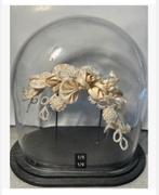 Antieke Bruidskroon in ovale stolp met onderbord Vaste prijs, Antiek en Kunst, Ophalen of Verzenden