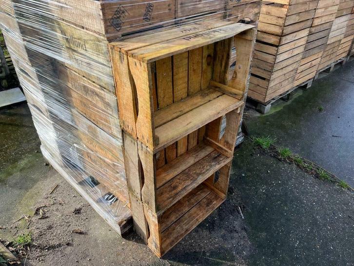 2-lats Fruitkisten , Veilingkisten met Tekst , Bullinga, Huis en Inrichting, Woonaccessoires | Kisten, Ophalen of Verzenden