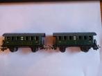 2 Marklin 327 oude metalen personenwagen, Wisselstroom, Gebruikt, Wagon, Ophalen of Verzenden