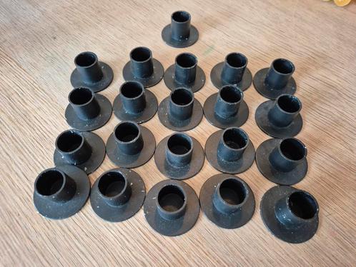 Minimalistische kandelaars mat zwart staal, Huis en Inrichting, Woonaccessoires | Kandelaars en Kaarsen, Zo goed als nieuw, Minder dan 25 cm