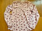 ZY Girl lichtroze meisjes blouse met roosjes - Maat 134, Gebruikt, Meisje, Overhemd of Blouse, Ophalen of Verzenden