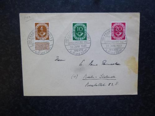 DUITSLAND  zegels 124-128-130 eerste dag stempel, Postzegels en Munten, Brieven en Enveloppen | Buitenland, Envelop, Ophalen of Verzenden
