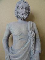 Houten beeld Asclepius Griekse God van de Geneeskunde 36cm, Antiek en Kunst, Ophalen of Verzenden