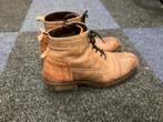 schoenen, Ophalen, Bruin, Boots, Gedragen