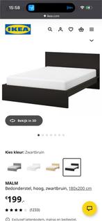 Ikea Malm bed frame zwart 180x200 incl. lattenbodem, Huis en Inrichting, Slaapkamer | Bedden, Ophalen, Zwart, Tweepersoons, Zo goed als nieuw