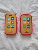 2 Janod houten telefoons met geluid, Ophalen of Verzenden, Gebruikt, 6 maanden tot 2 jaar