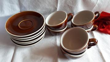P. Regout & Co. | set van 6 espresso kop en schotels beschikbaar voor biedingen