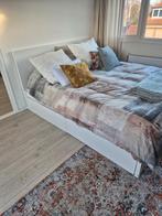 Ikea MALM bed met 2 bedlades, 160x200cm, Ophalen, Wit, Tweepersoons, Zo goed als nieuw