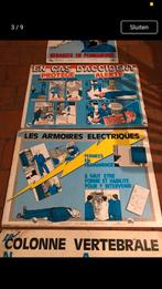 VINTAGE AUTHENTIEKE FRANSE EHBO EN SAFETY PANELEN DECO, Ophalen of Verzenden, Overige thema's