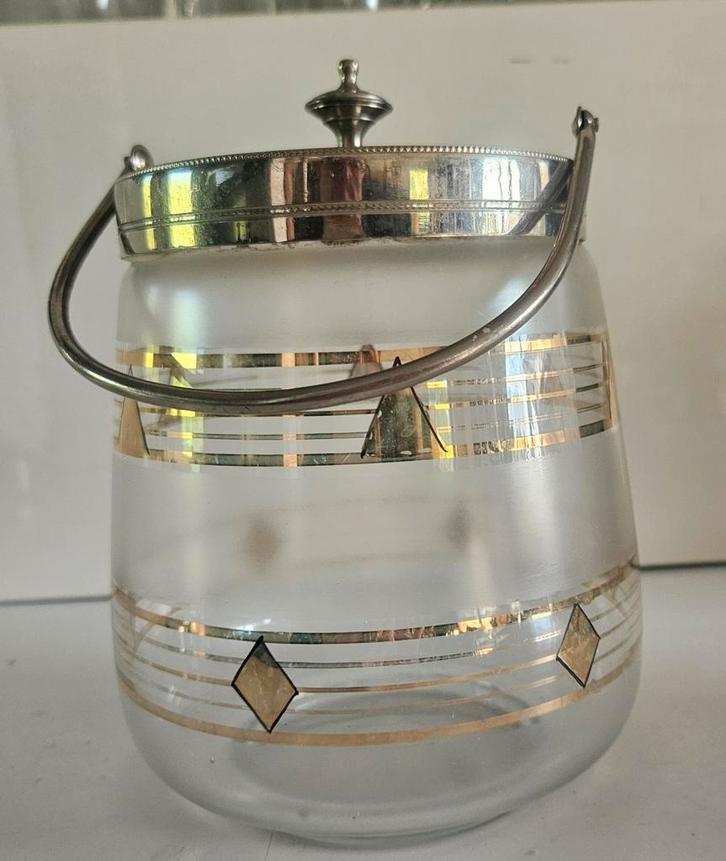 Art Deco Koekjespot / IJsemmer, Antiek en Kunst, Antiek | Glas en Kristal, Ophalen of Verzenden