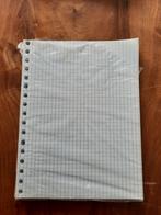 Ruim 100 vel kleine ruitjes papier blaadjes 17 rings, Ophalen of Verzenden