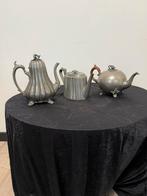 3 antiek engelse tinnen theepotten sheffield, Antiek en Kunst, Antiek | Tin, Ophalen of Verzenden