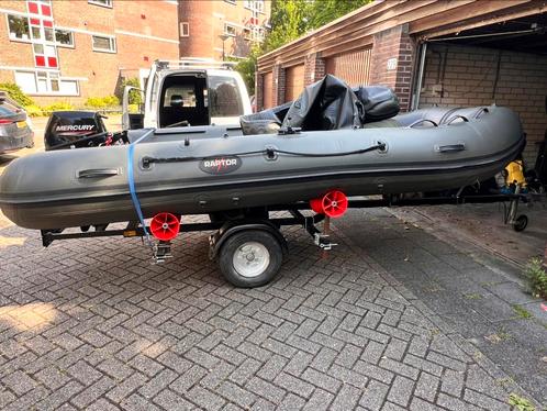Raptor boot 4 meter met trailer, Watersport en Boten, Rubberboten, Gebruikt, Overige merken, Overige materialen, Minder dan 70 pk