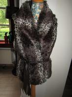 E630 Softy mt M bodywarmer imitatiebont bruin beige zwart, Maat 38/40 (M), Bruin, Verzenden, Zo goed als nieuw