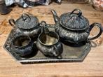 Zilver theeservies - gemerkt 900 zilver - 1,75 kilo, Ophalen, Zilver