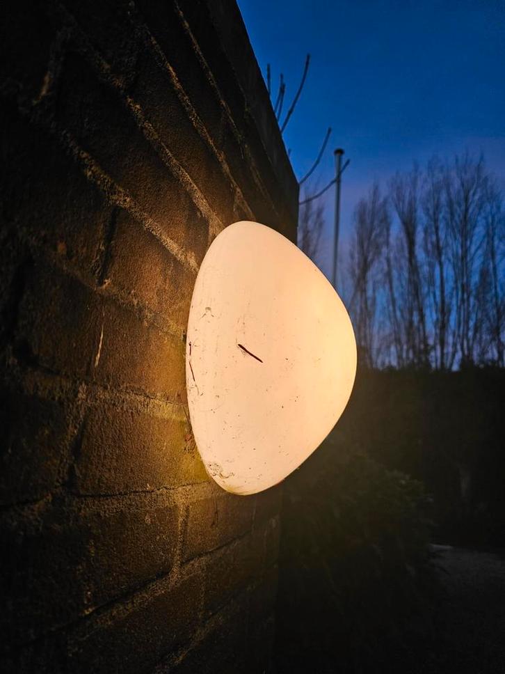 Vintage Raak Amsterdam (buiten) wand/plafond lamp (B.1077.K), Huis en Inrichting, Lampen | Wandlampen, Zo goed als nieuw, Glas