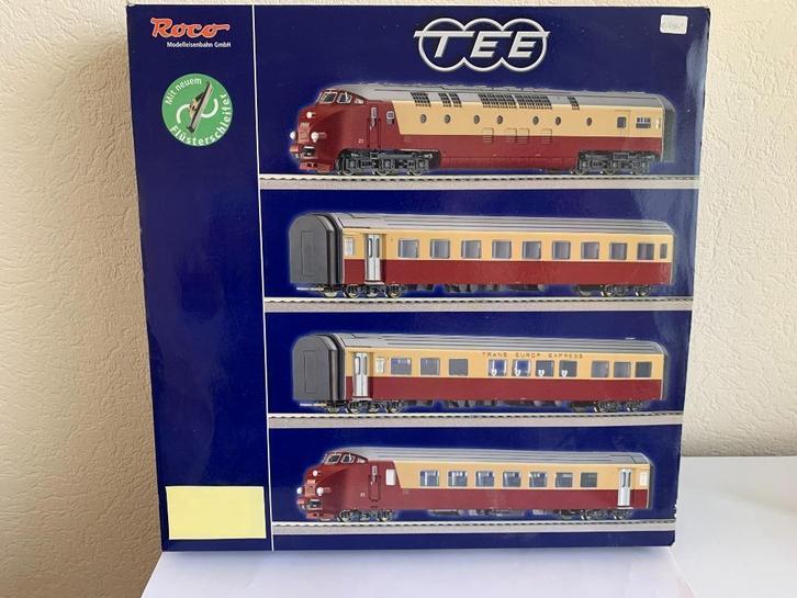 Roco 69123 H0 Treinstel vierdelig TEE DE 1002 NS, Hobby en Vrije tijd, Modeltreinen | H0, Zo goed als nieuw, Treinset, Wisselstroom
