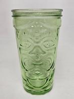 # Vintage Tiki Masker Glas groen, Ophalen of Verzenden, Gebruikt, Frisdrankglas