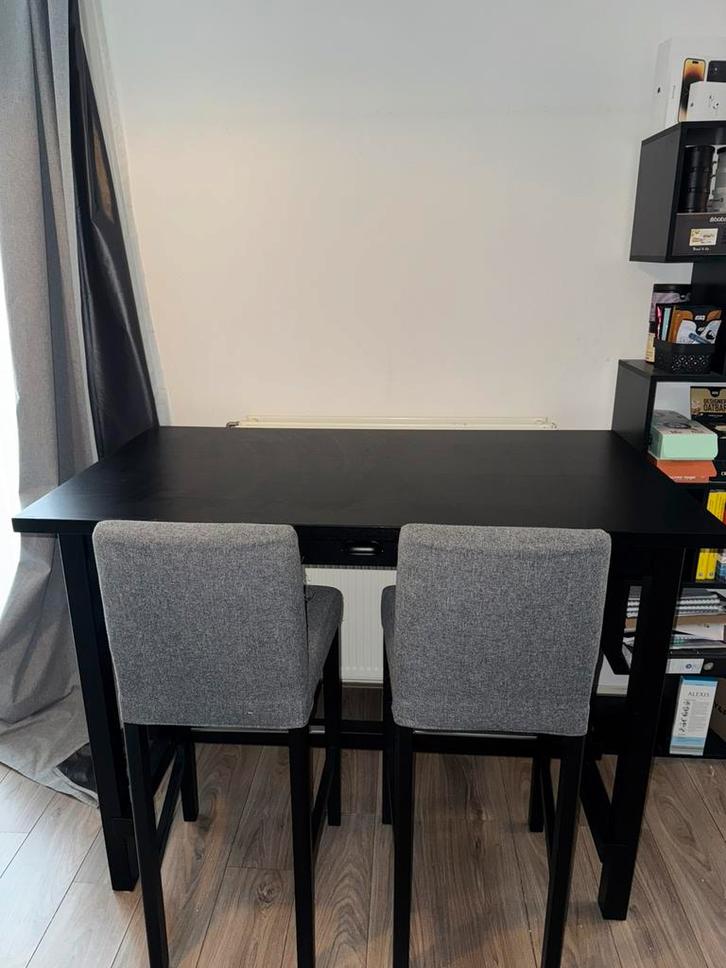 IKEA nordviken tafel met 2 stoelen, Huis en Inrichting, Tafels | Eettafels, Zo goed als nieuw, 100 tot 150 cm, 100 tot 150 cm