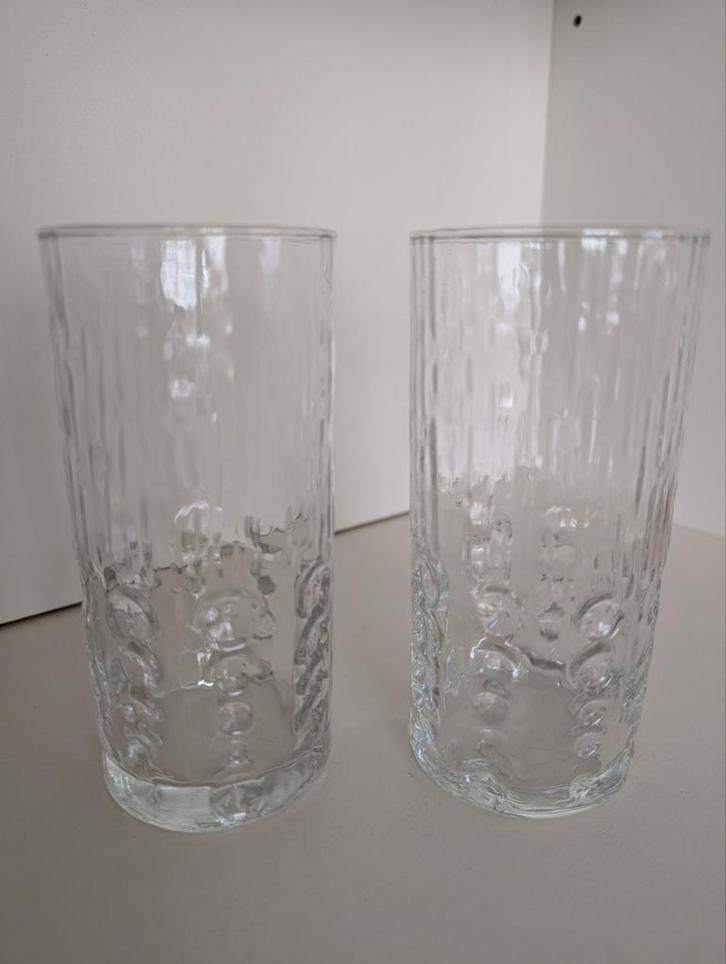 2 Kosta Boda Limonade Glazen, Zweden, Jaren 70, Huis en Inrichting, Keuken | Servies, Glas of Glazen, Overige stijlen, Glas, Ophalen of Verzenden