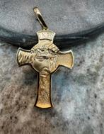 18k Gouden Kruishanger met Jezus afbeelding, Sieraden, Tassen en Uiterlijk, Kettinghangers, Ophalen of Verzenden, Nieuw