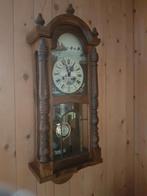 Houten Wandklok met Slinger, Ophalen, Gebruikt, Analoog, Wandklok