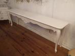 Xxl lange queen ann side table,gerestyled met wittekrijtverf