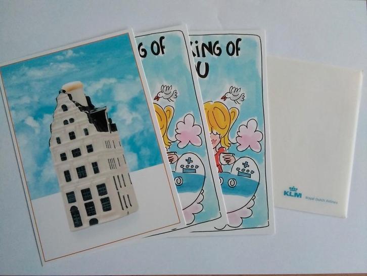 KLM ansichtkaarten, Verzamelen, Ansichtkaarten | Themakaarten, 1980 tot heden, Verzenden