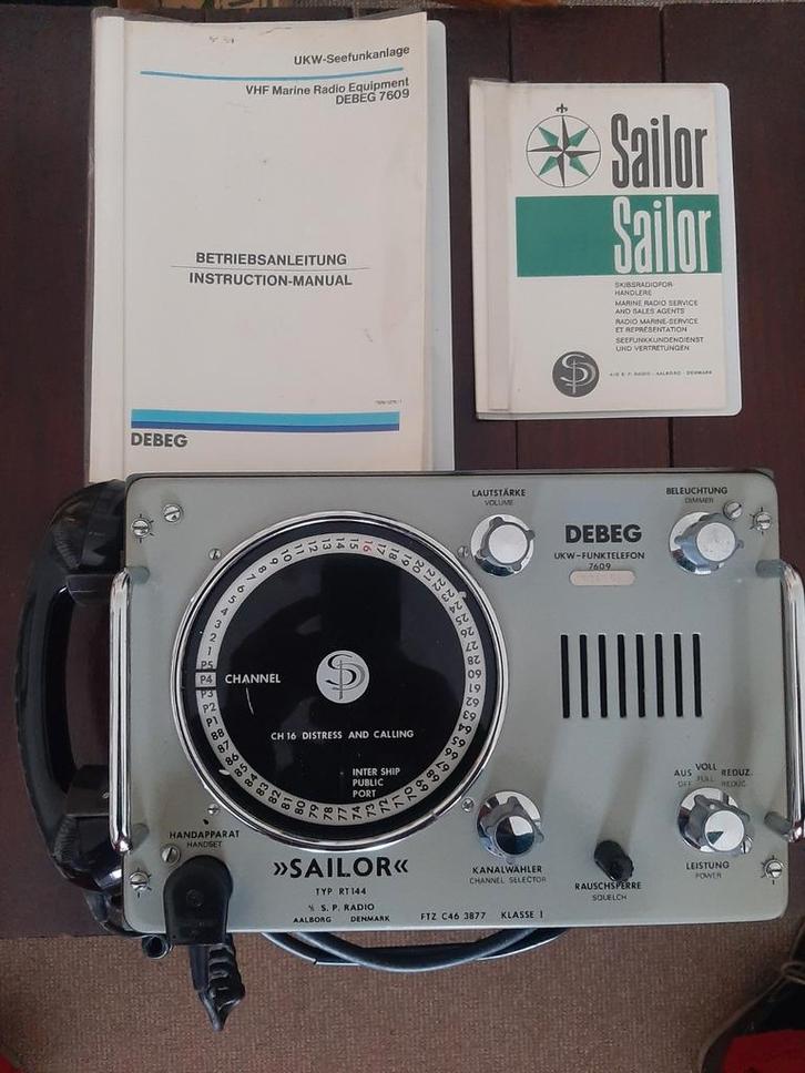Vintage Sailor/Debeg 7609 Marifoon RT 144 met Documentatie, Watersport en Boten, Navigatiemiddelen en Scheepselektronica, Gebruikt