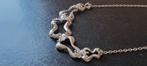 Zilveren modernist ketting teka, Verzenden, Zo goed als nieuw, Zilver, Zilver