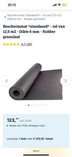 Rubber ondermat van 12,5 m2 - Dikte 6 mm, Ophalen, Zo goed als nieuw, Minder dan 180 cm, Overige typen