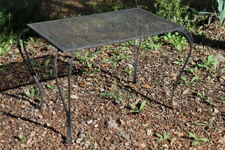 Brocante - Metalen salontafel, jaren ‘60!, Huis en Inrichting, Woonaccessoires | Overige, Gebruikt, Ophalen