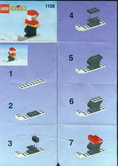 Lego Kerstman op Ski's 1128 komt uit 1999, Kinderen en Baby's, Speelgoed | Duplo en Lego, Zo goed als nieuw, Lego, Complete set