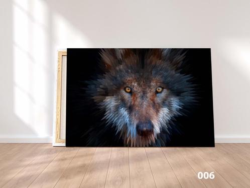 Canvas Wolf abstract, Antiek en Kunst, Kunst | Schilderijen | Abstract, Ophalen of Verzenden